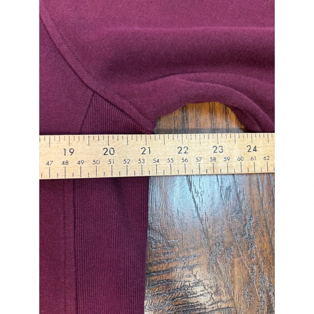 Banana Republic Sweatshirt Medium Maroon Crew Neck Pullover Cotton Raglan Mens